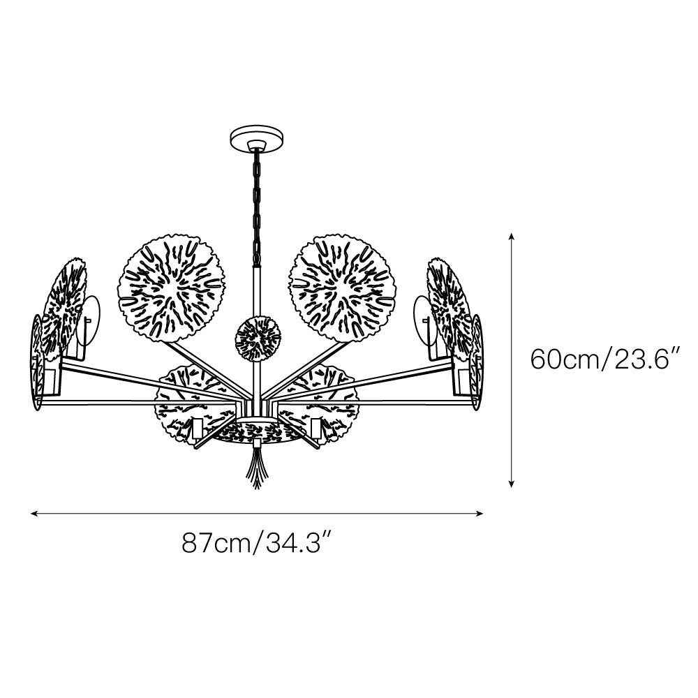 Dandelion Brass Chandelier