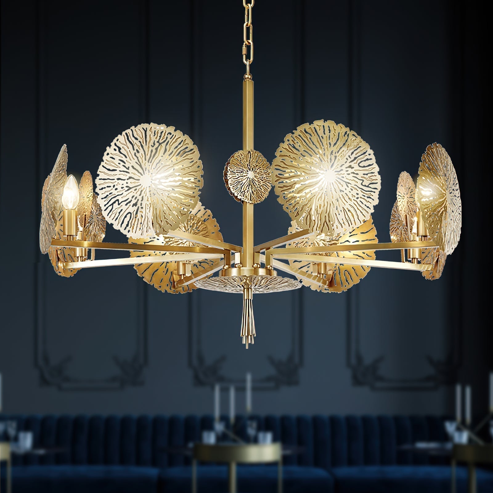 Dandelion Brass Chandelier