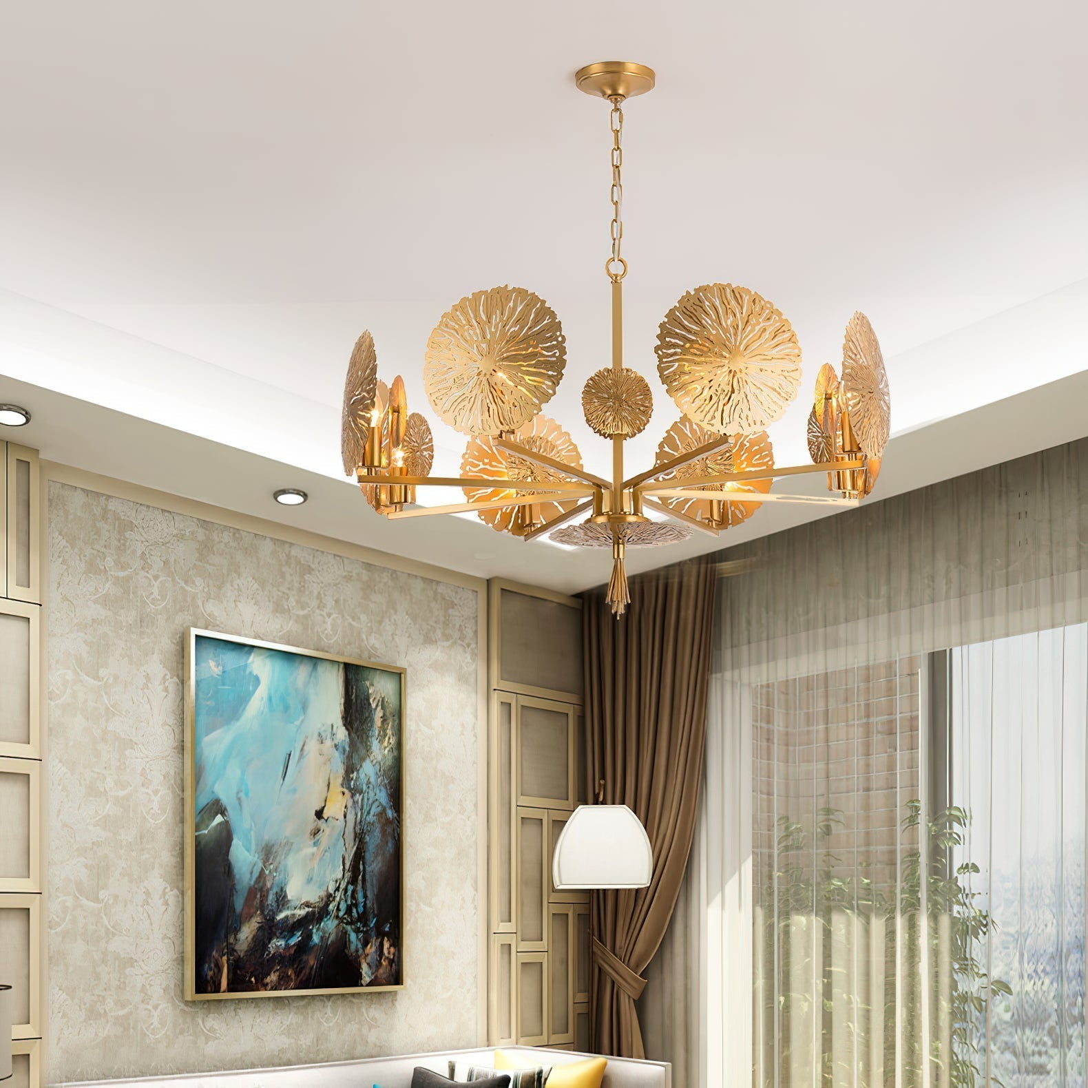 Dandelion Brass Chandelier