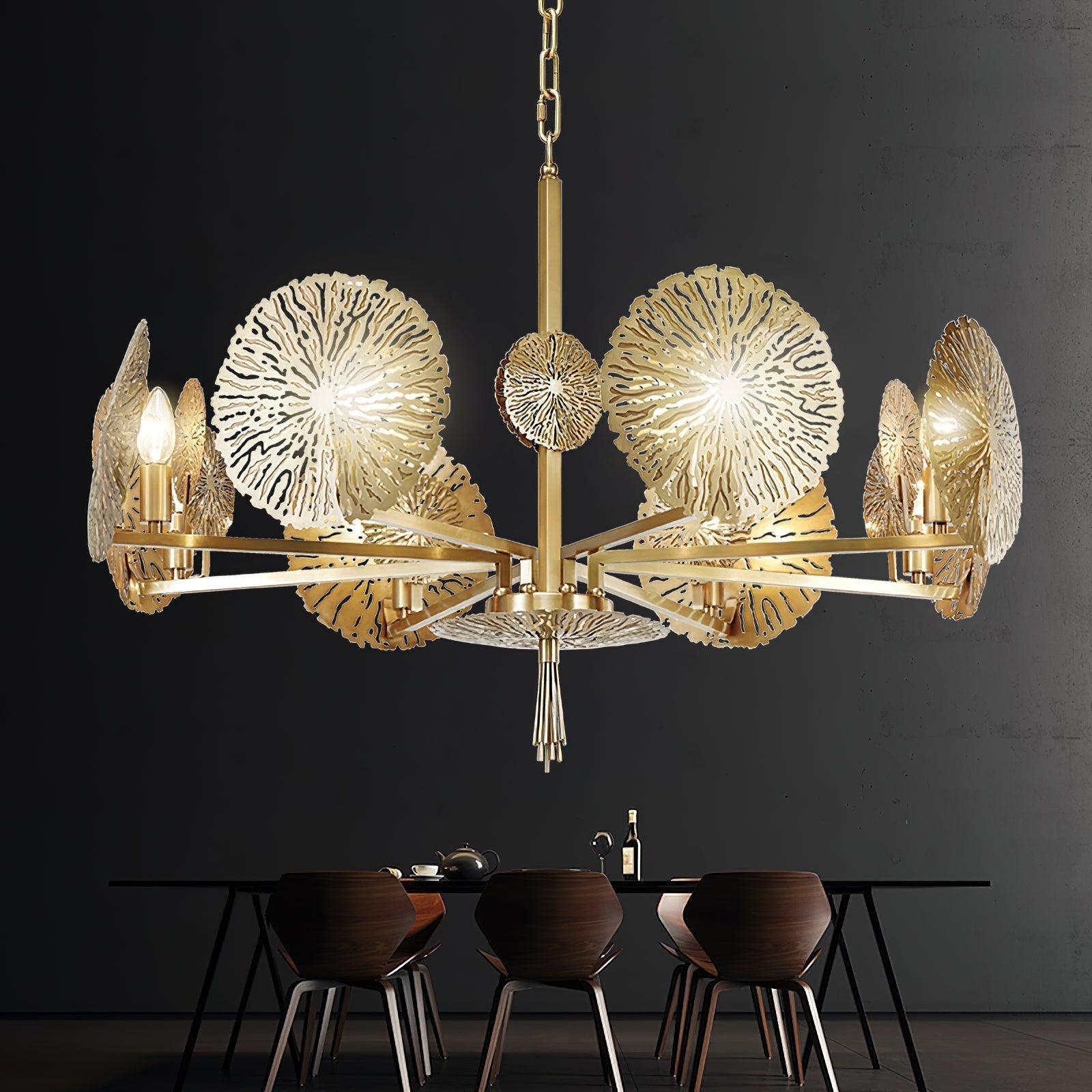 Dandelion Brass Chandelier