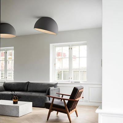 Coda Ceiling Lamp Dome Wood Minimalist
