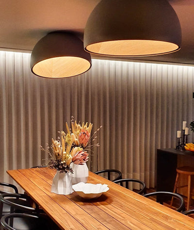 Coda Ceiling Lamp Dome Wood Minimalist