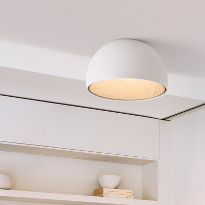 Coda Ceiling Lamp Dome Wood Minimalist