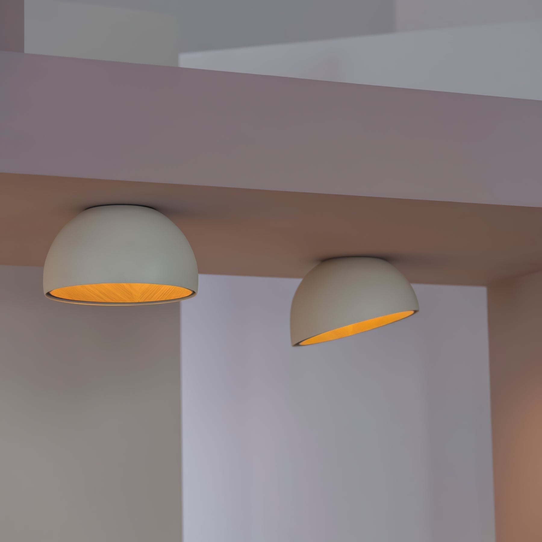 Coda Ceiling Lamp Dome Wood Minimalist