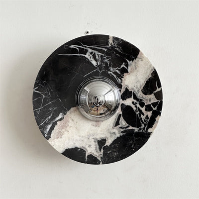 Alba Modern Minimalist Chrome Marble Wall Lamp