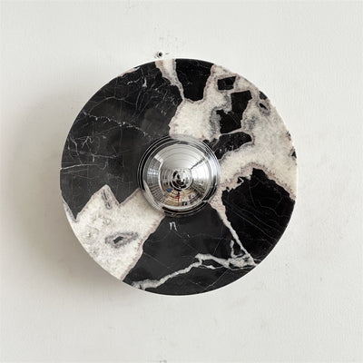 Alba Modern Minimalist Chrome Marble Wall Lamp