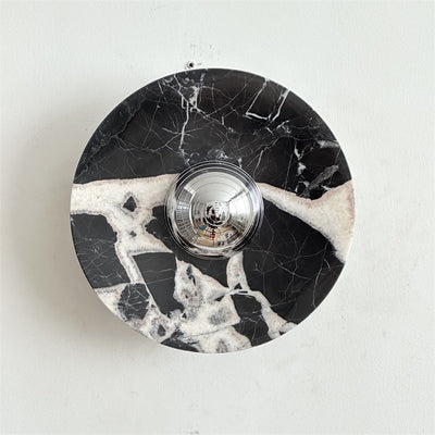 Alba Modern Minimalist Chrome Marble Wall Lamp