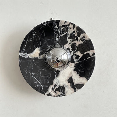 Alba Modern Minimalist Chrome Marble Wall Lamp