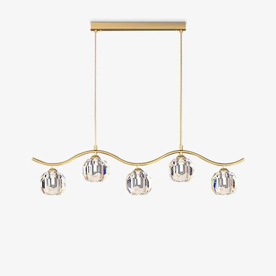 Luxenora Chandelier Copper and Crystal Geometrical