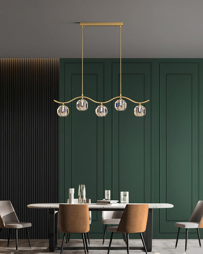 Luxenora Chandelier Copper and Crystal Geometrical