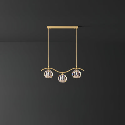 Luxenora Chandelier Copper and Crystal Geometrical