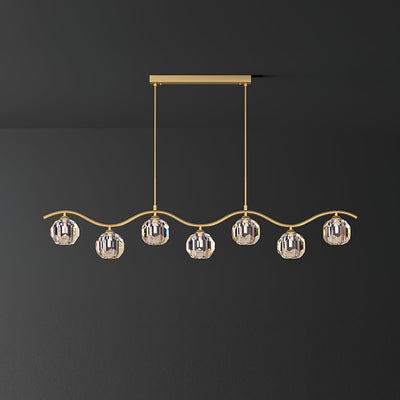 Luxenora Chandelier Copper and Crystal Geometrical