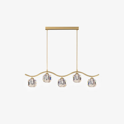 Luxenora Chandelier Copper and Crystal Geometrical