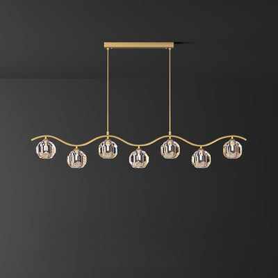 Luxenora Chandelier Copper and Crystal Geometrical