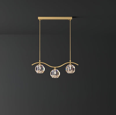 Luxenora Chandelier Copper and Crystal Geometrical