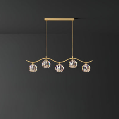 Luxenora Chandelier Copper and Crystal Geometrical