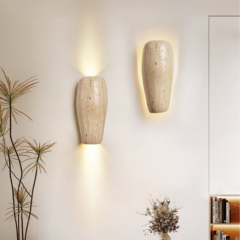 Haldenra Earthy Stone Wall Sconce