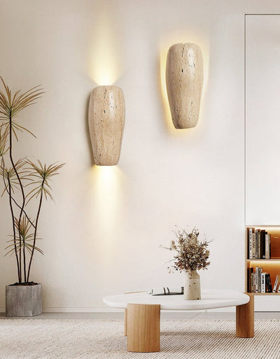 Haldenra Earthy Stone Wall Sconce