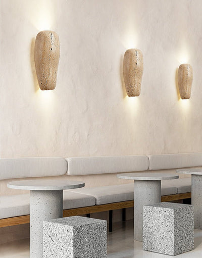 Haldenra Earthy Stone Wall Sconce