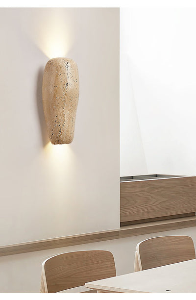 Haldenra Earthy Stone Wall Sconce