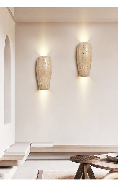 Haldenra Earthy Stone Wall Sconce