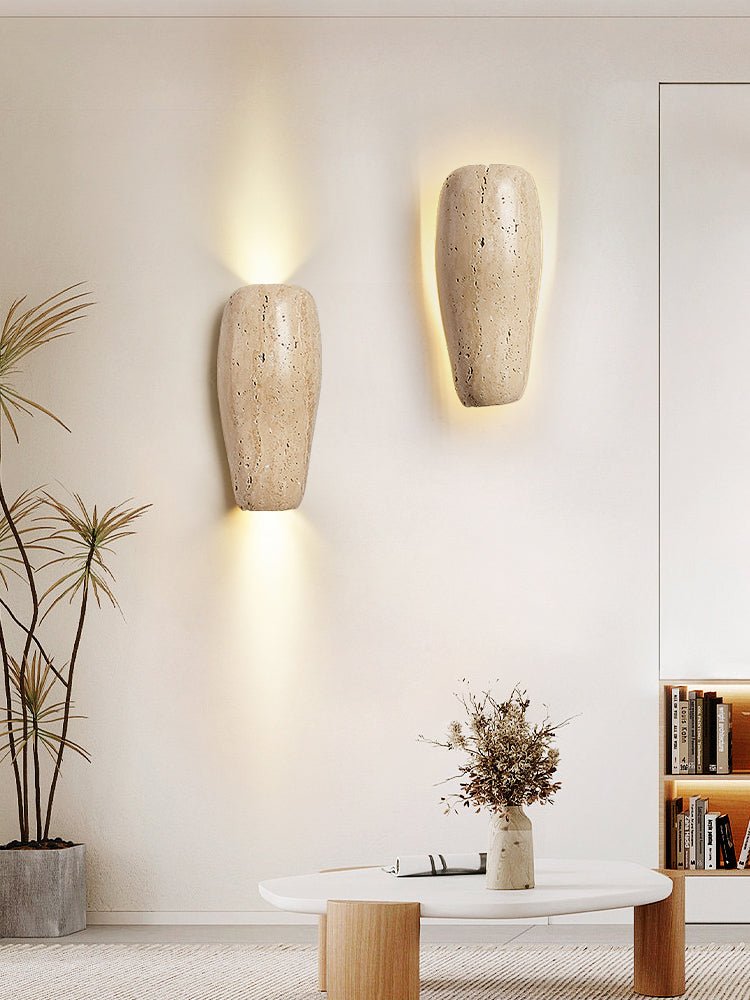 Haldenra Earthy Stone Wall Sconce