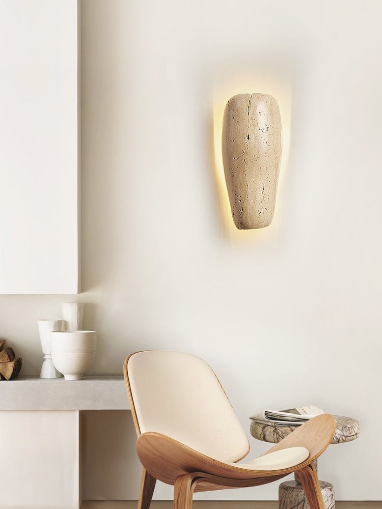 Haldenra Earthy Stone Wall Sconce