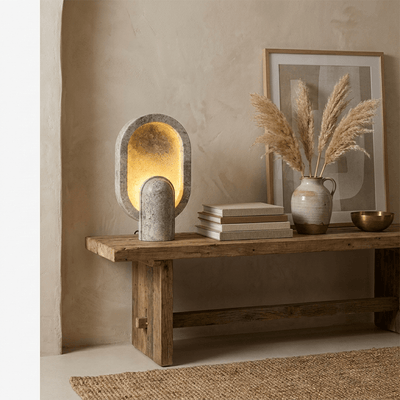 Valeena Travertine Table Lamp