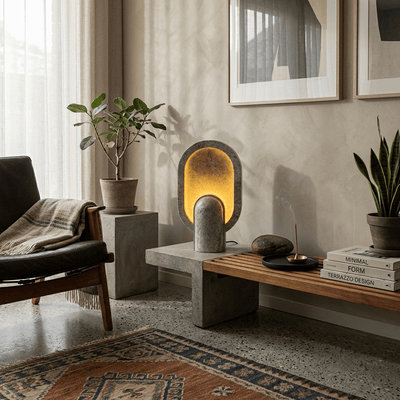 Valeena Travertine Table Lamp