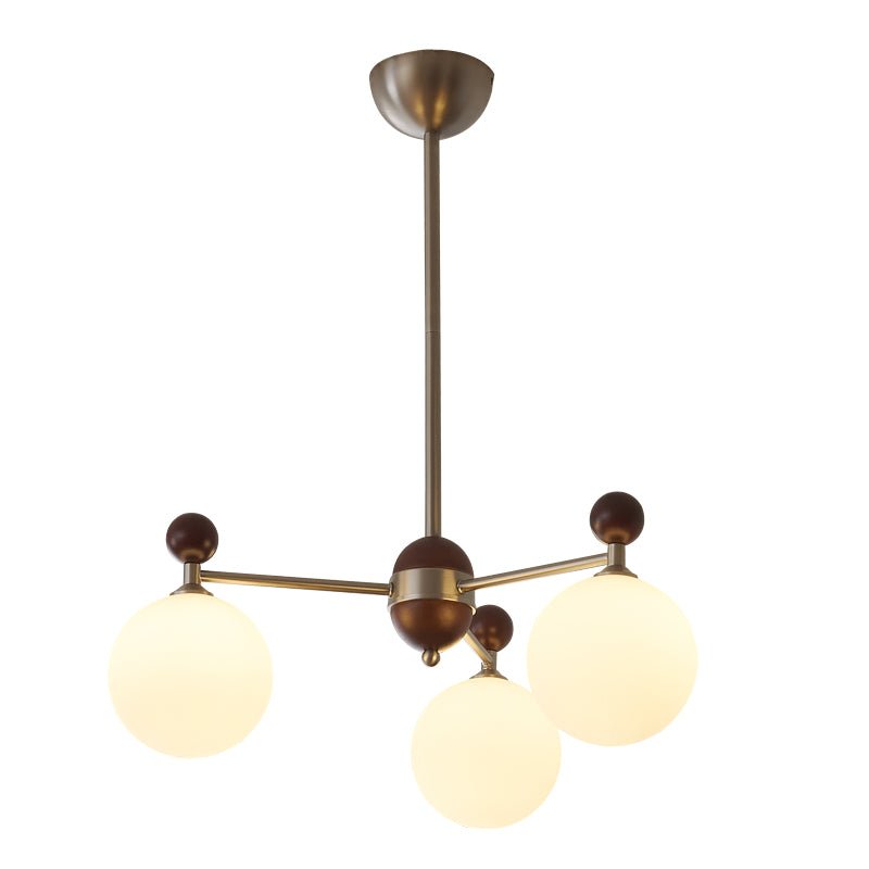 Cimirora Traditional Elegance Wood Glass Chandelier