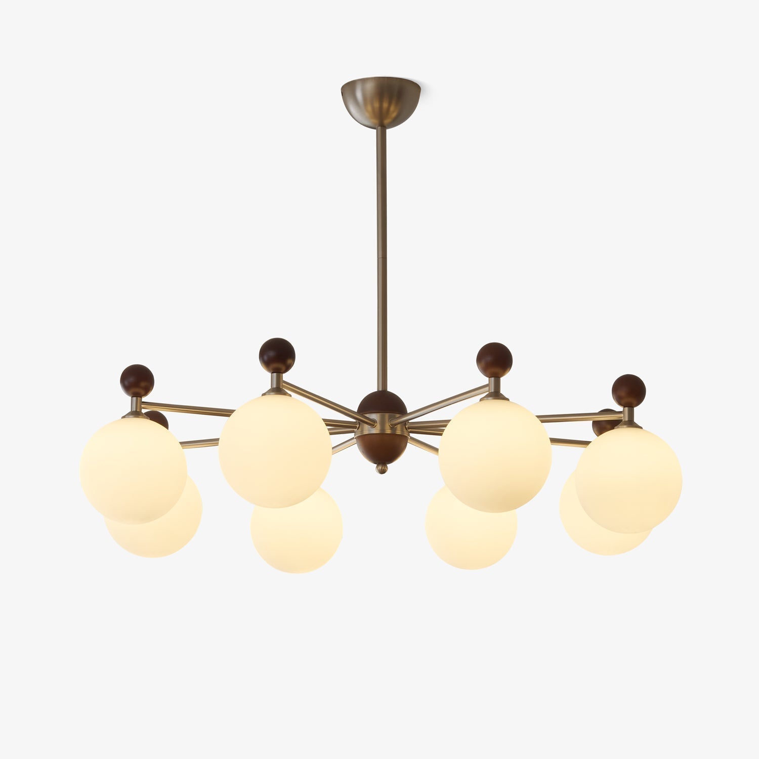Cimirora Traditional Elegance Wood Glass Chandelier