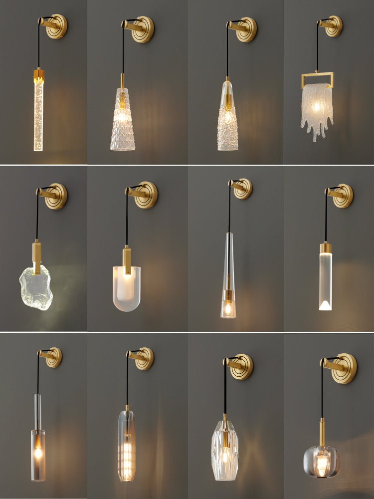 Zodorila Modern Minimalist Series Crystal Wall Lamp