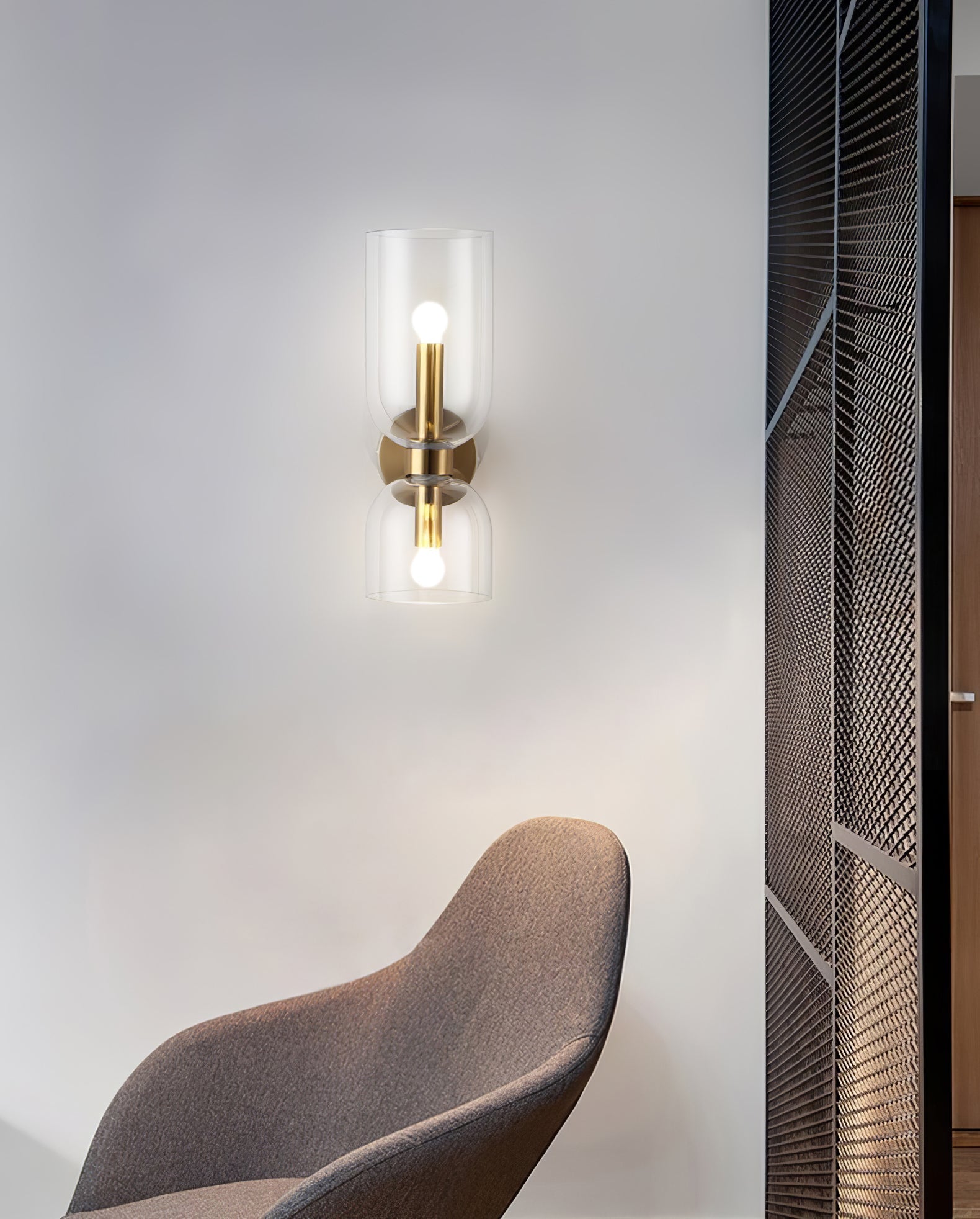 Bryn Modern Minimalist Glass Wall Lamp