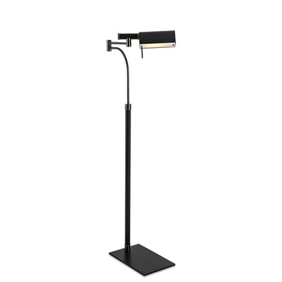 Bane Black Leather Floor Lamp