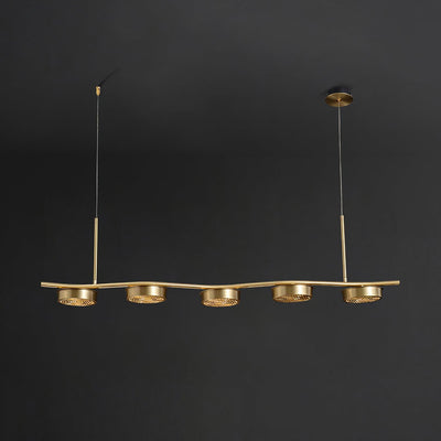 Aureus Sleek Brass Chandelier