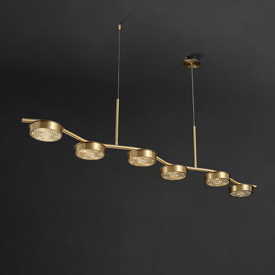 Aureus Sleek Brass Chandelier