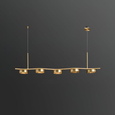 Aureus Sleek Brass Chandelier