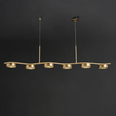 Aureus Sleek Brass Chandelier