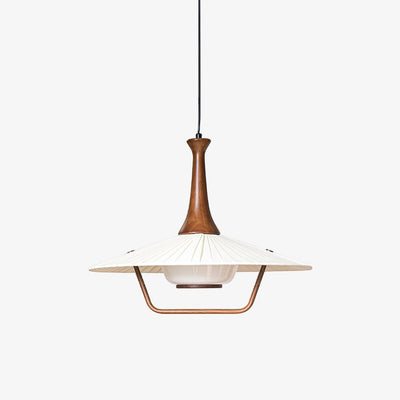 Mydorisra Traditional Classic Fabric Wood Pendant Lamp