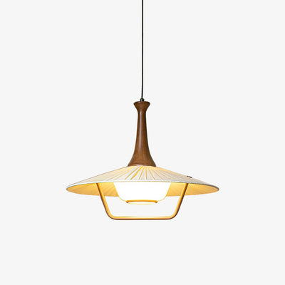 Mydorisra Traditional Classic Fabric Wood Pendant Lamp