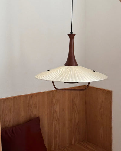 Mydorisra Traditional Classic Fabric Wood Pendant Lamp