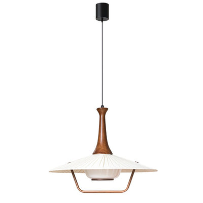 Mydorisra Traditional Classic Fabric Wood Pendant Lamp