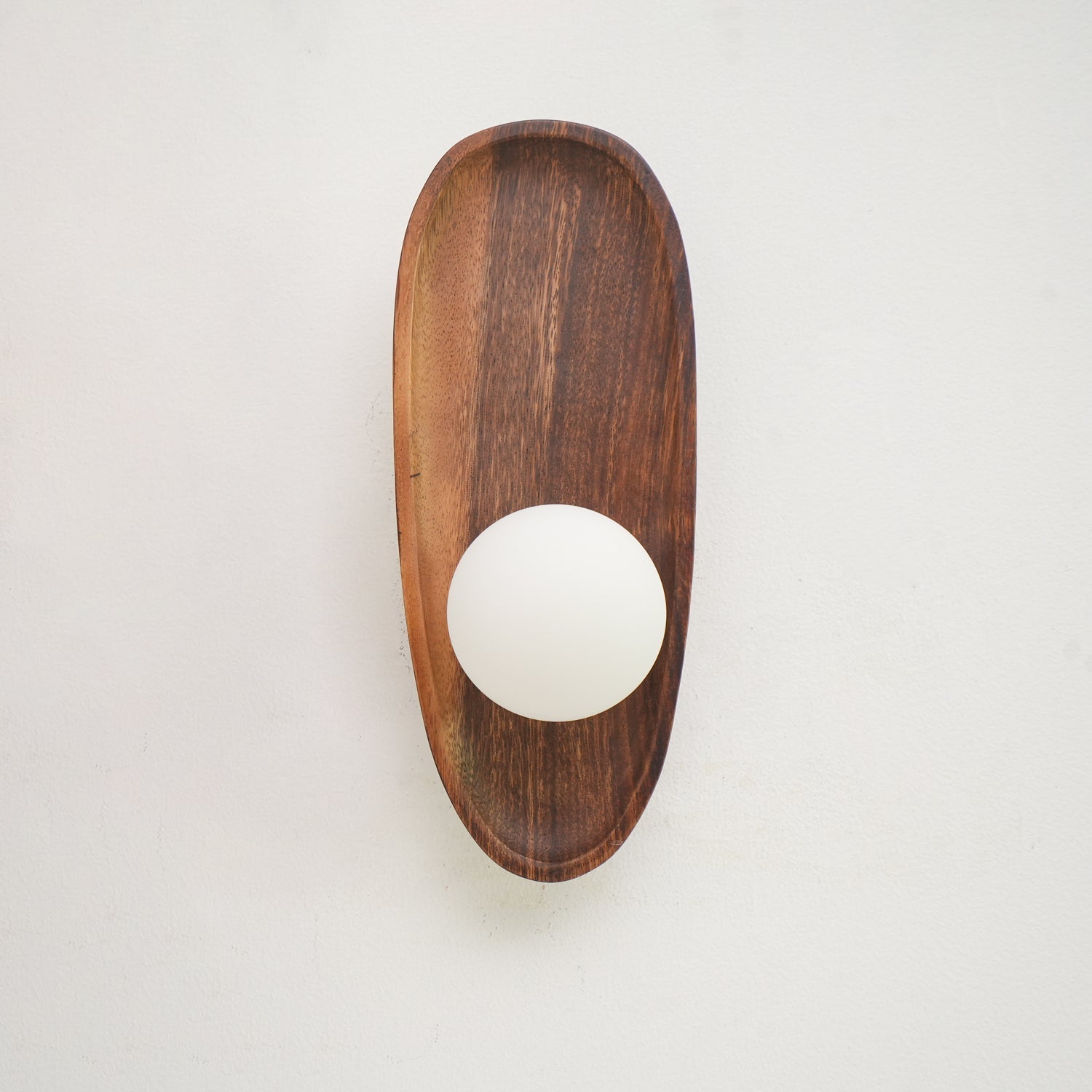 Sylaise Modern Minimalist Wood Glass Wall Lamp