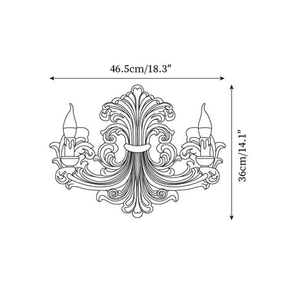 Wall Lamp Sculptural Plaster Candle Arms Uplighting Elegant - Neutral Decor