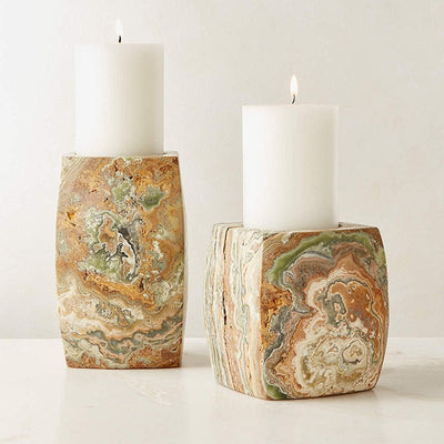 Orson Onyx Candle Holder