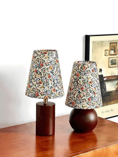 Elvivelia Vintage Wood Table Lamp