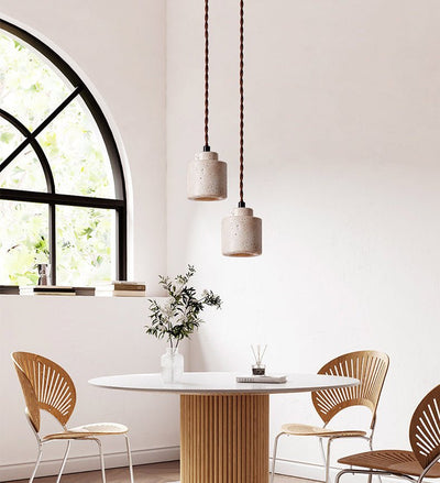 Elemental Travertine Mini Pendant Lamp