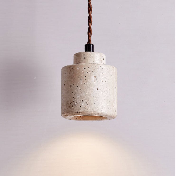 Elemental Travertine Mini Pendant Lamp