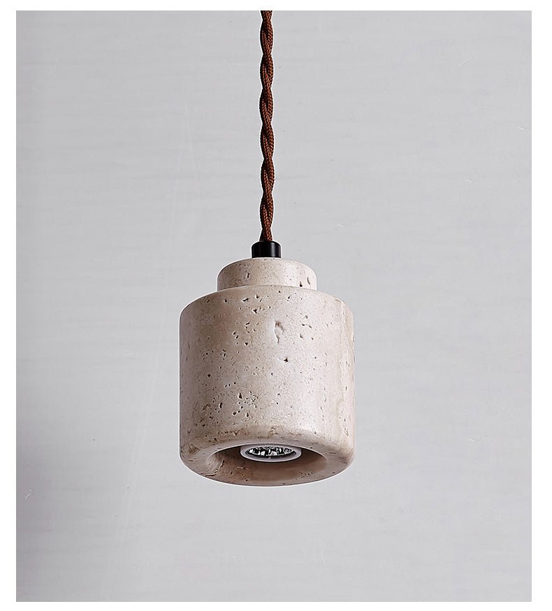 Elemental Travertine Mini Pendant Lamp