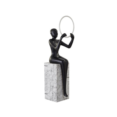Orelaielle Sculptural Black Floor Lamp